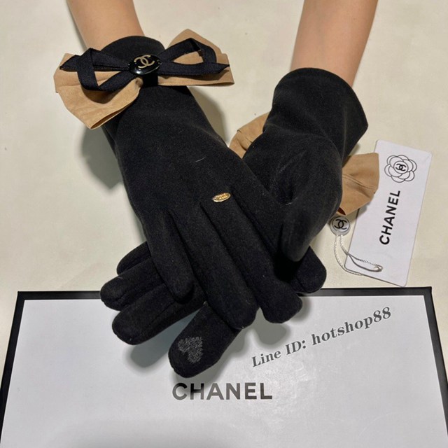 CHANEL專門店2022新款羊毛十懶兔毛內裏加絨女士手套 香奈兒懶兔毛羊毛手套 mmyj1667